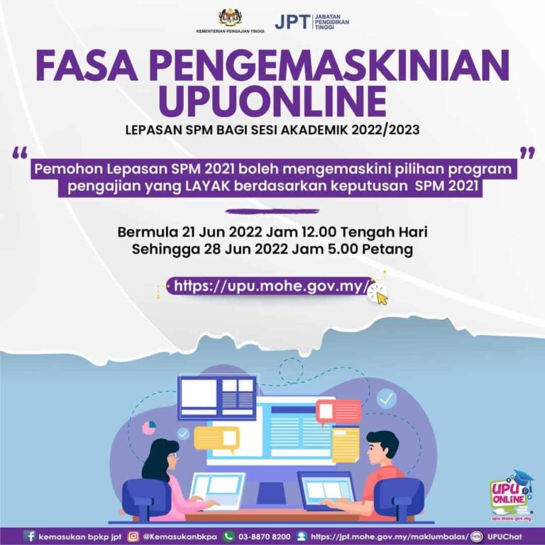 Cara Permohonan UPU Online Dan Permohonan Baharu UPU Sesi Akademik 2023 ...